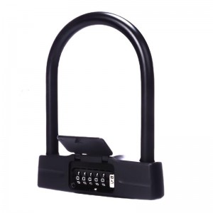 5-Digit Rubber Coat Strong Password Bicycle Padlock Heavy Duty U Bike Lock WS-BL08