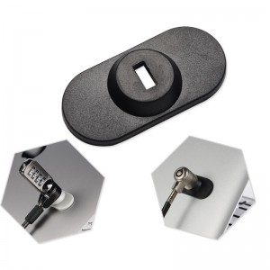 Hardware Oblate Strip POM Anchor Plate with Adhesive Security Plate for Laptop cable lock WS