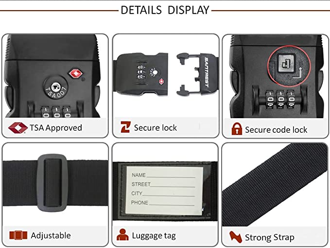 111. 4 Meters TSA Cross Luggage Belt Combintaion WS-TSA09