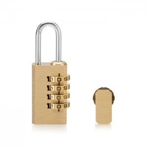 21mm Solid Brass Mini 4 Digits Resettable Combination Luggage Padlock WS-2136 21mm Solid Brass Mini 4 Digits Resettable Combination Luggage Padlock WS-2136