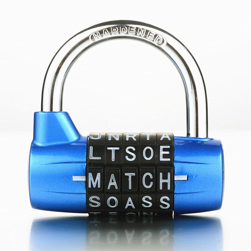 5 Letters alphabets Combination Lock 5-Digit Horizontal Padlock WS-PL14