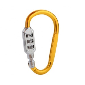Medium Travel Climbing Buckle 3 Digit Combination Lock Suitcase Security Carabiner Hook WS-OL01