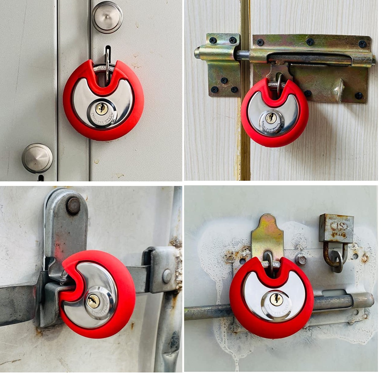 Disc Padlock High Safety Self Storage Lock with Rubber Cover