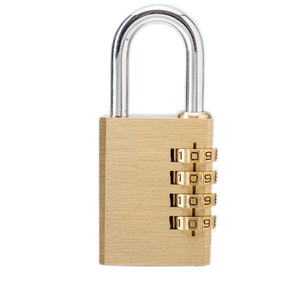 38mm Solid Brass Combination Lock 4 Copper Digit Padlock for Indoor and Outdoor WS-3850