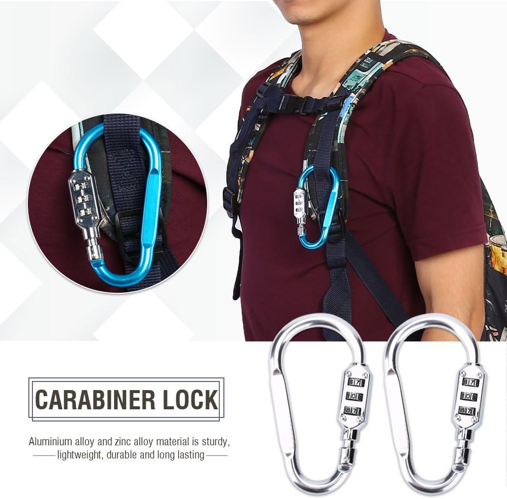 Smaller Carabiner Lock, Travel Bag Luggage Security Combination Locking Carabiner Padlock WS-OL03 (1)