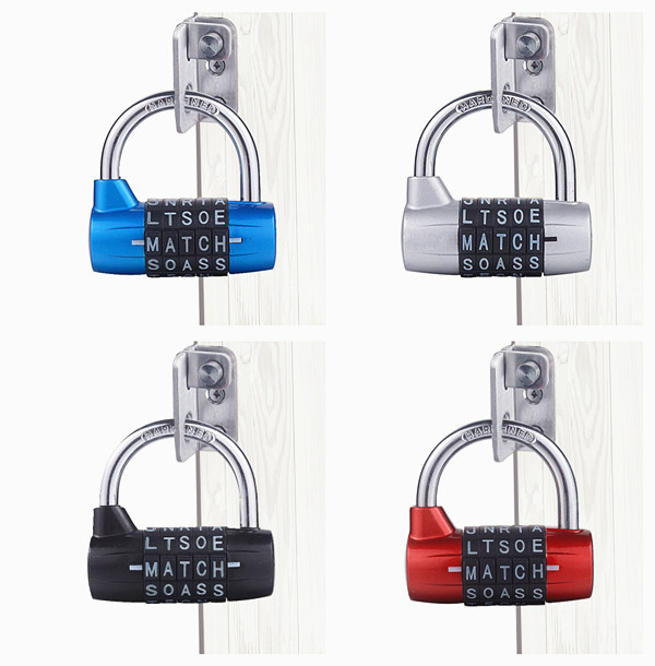 WS LOCKS 5 Letter alphabet Combination Lock Horizontal Padlock WS-PL14