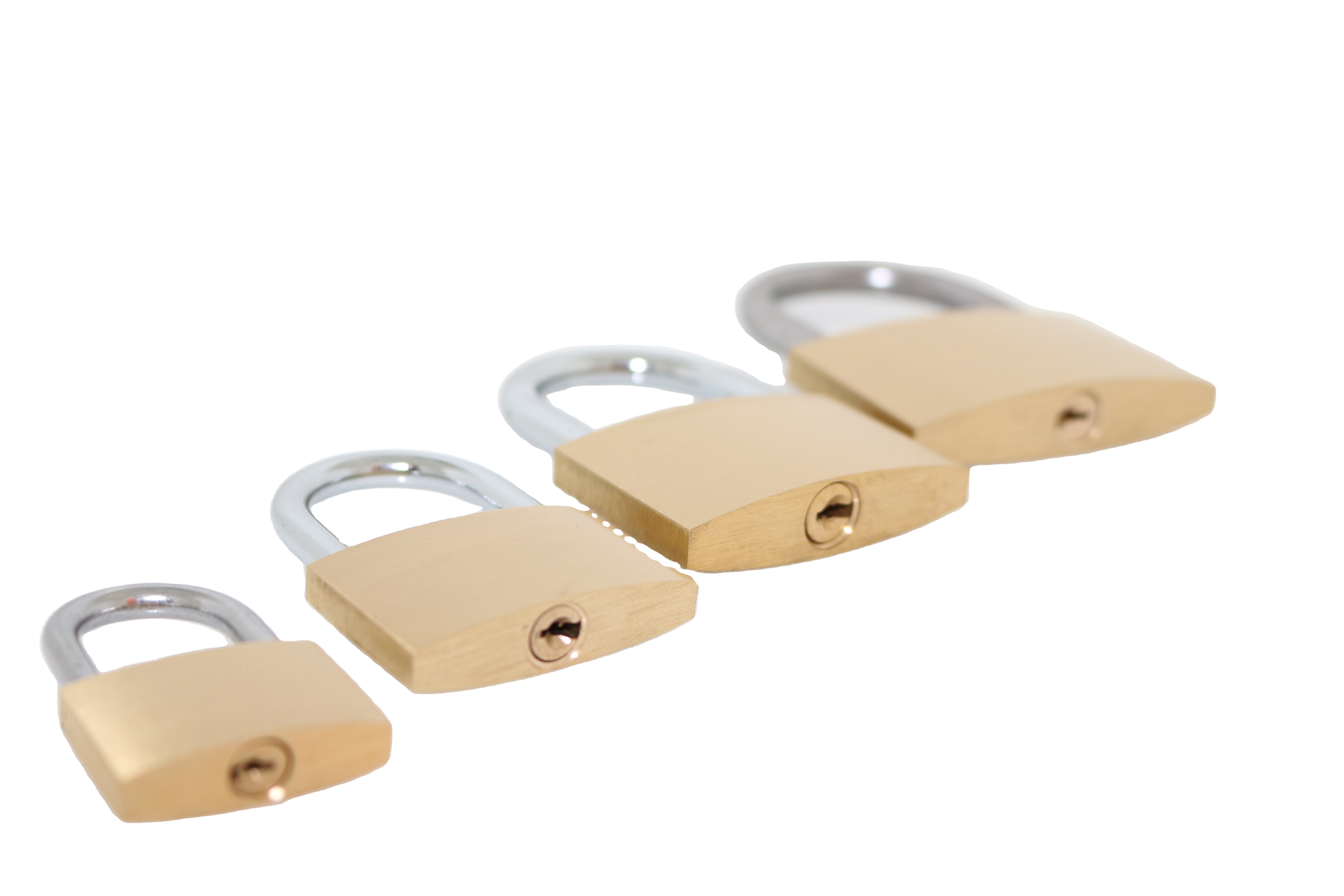 WS LOCKS solid brass padlocks with keys, key different