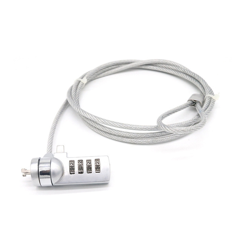 Quality Portable Combination Laptop Lock Notebook Lock 5 ft. Cable WS-LCL02