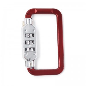 Rectangle number carabiner combination lock Carabiner Padlock WS-OL04