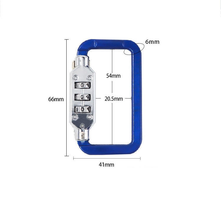 rectangle number carabiner combination lock (4)