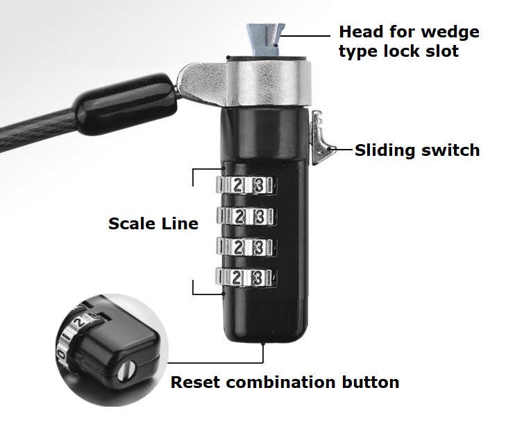 ws1 DELL laptop cable lock details